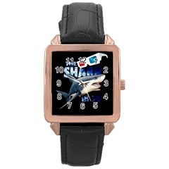 The Shark Movie Rose Gold Leather Watch  by Valentinaart