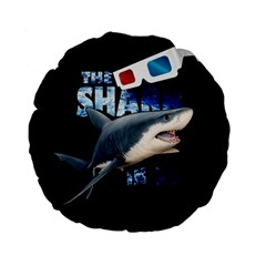 The Shark Movie Standard 15  Premium Flano Round Cushions by Valentinaart