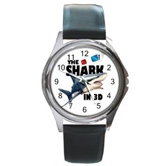 The Shark Movie Round Metal Watch by Valentinaart