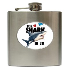 The Shark Movie Hip Flask (6 Oz) by Valentinaart