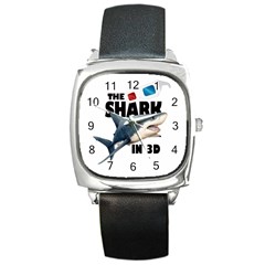 The Shark Movie Square Metal Watch by Valentinaart