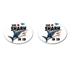 The Shark Movie Cufflinks (oval) by Valentinaart