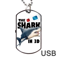 The Shark Movie Dog Tag Usb Flash (two Sides) by Valentinaart