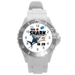 The Shark Movie Round Plastic Sport Watch (l) by Valentinaart