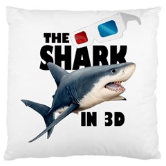 The Shark Movie Large Cushion Case (two Sides) by Valentinaart