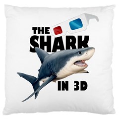 The Shark Movie Large Flano Cushion Case (one Side) by Valentinaart