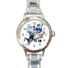 The Shark Movie Round Italian Charm Watch by Valentinaart