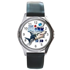 The Shark Movie Round Metal Watch by Valentinaart