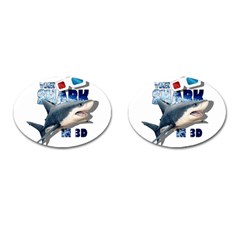 The Shark Movie Cufflinks (oval) by Valentinaart