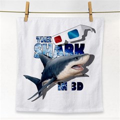 The Shark Movie Face Towel by Valentinaart