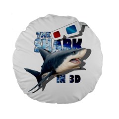 The Shark Movie Standard 15  Premium Flano Round Cushions by Valentinaart