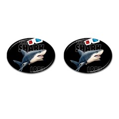 The Shark Movie Cufflinks (oval) by Valentinaart