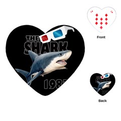 The Shark Movie Playing Cards (heart)  by Valentinaart