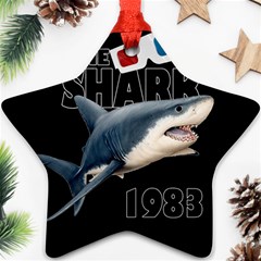 The Shark Movie Star Ornament (two Sides) by Valentinaart