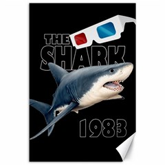 The Shark Movie Canvas 24  X 36  by Valentinaart