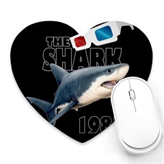 The Shark Movie Heart Mousepads by Valentinaart