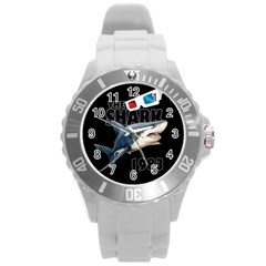 The Shark Movie Round Plastic Sport Watch (l) by Valentinaart