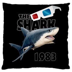 The Shark Movie Large Cushion Case (two Sides) by Valentinaart