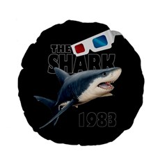 The Shark Movie Standard 15  Premium Flano Round Cushions by Valentinaart