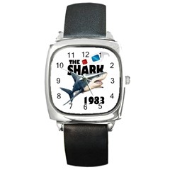 The Shark Movie Square Metal Watch by Valentinaart