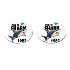 The Shark Movie Cufflinks (oval) by Valentinaart