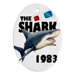 The Shark Movie Oval Ornament (two Sides) by Valentinaart