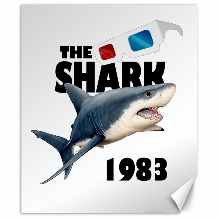 The Shark Movie Canvas 8  x 10 