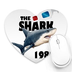 The Shark Movie Heart Mousepads by Valentinaart