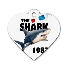 The Shark Movie Dog Tag Heart (one Side) by Valentinaart