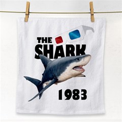 The Shark Movie Face Towel by Valentinaart