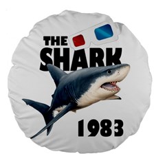 The Shark Movie Large 18  Premium Round Cushions by Valentinaart