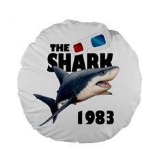 The Shark Movie Standard 15  Premium Flano Round Cushions by Valentinaart