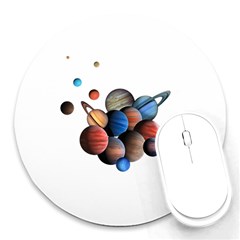 Planets  Round Mousepads by Valentinaart