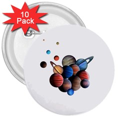 Planets  3  Buttons (10 Pack)  by Valentinaart