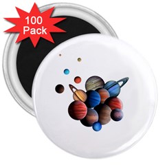 Planets  3  Magnets (100 Pack) by Valentinaart