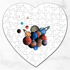 Planets  Jigsaw Puzzle (heart) by Valentinaart