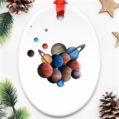 Planets  Oval Ornament (two Sides) by Valentinaart