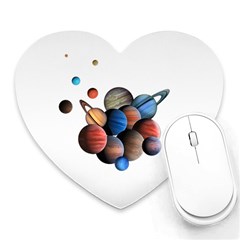 Planets  Heart Mousepads by Valentinaart