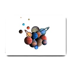 Planets  Small Doormat  by Valentinaart