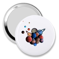 Planets  3  Handbag Mirrors by Valentinaart