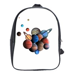 Planets  School Bag (xl) by Valentinaart