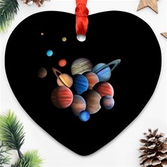 Planets  Ornament (heart) by Valentinaart