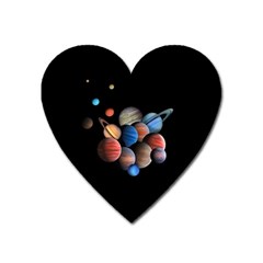 Planets  Heart Magnet by Valentinaart