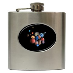 Planets  Hip Flask (6 Oz) by Valentinaart