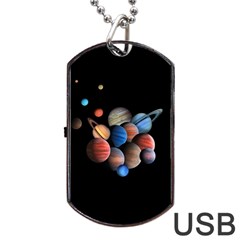 Planets  Dog Tag Usb Flash (one Side) by Valentinaart