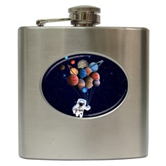 Planets  Hip Flask (6 Oz) by Valentinaart