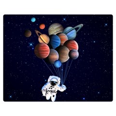 Planets  Double Sided Flano Blanket (medium) 