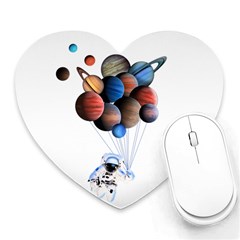 Planets  Heart Mousepads by Valentinaart