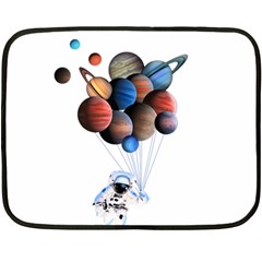 Planets  Fleece Blanket (mini) by Valentinaart