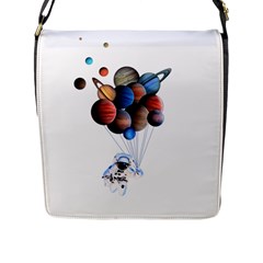 Planets  Flap Messenger Bag (l)  by Valentinaart